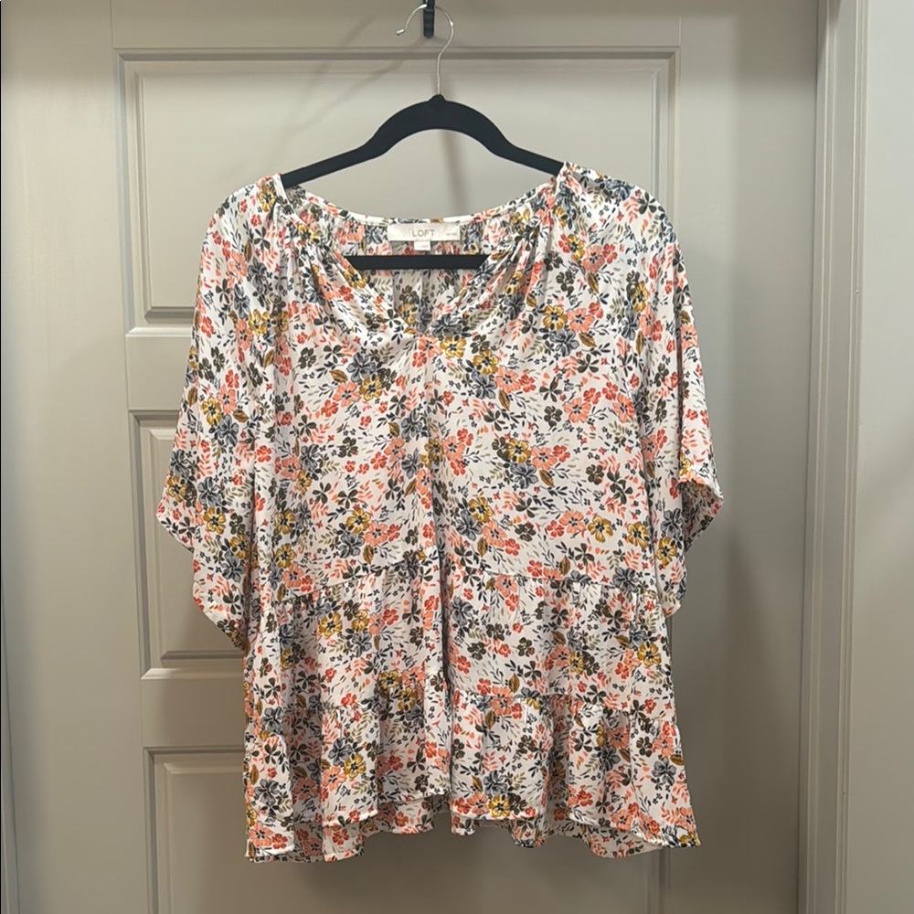 LOFT Multicolor Floral Blouse